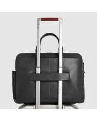 Piquadro Cartella pelle porta pc 15,6" Solm Nero