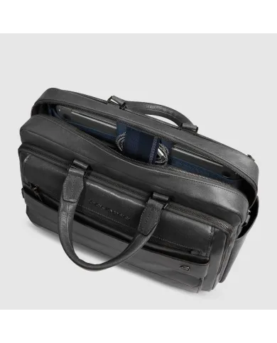 Piquadro Cartella pelle porta pc 15,6" Solm Nero