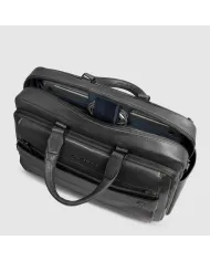 Piquadro Cartella pelle porta pc 15,6" Solm Nero