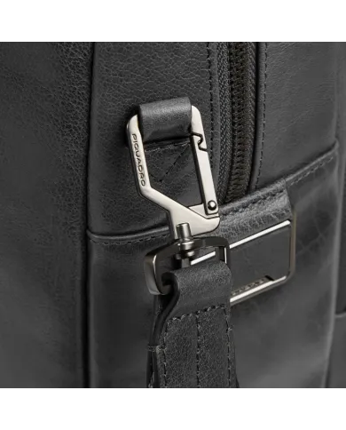 Piquadro Cartella pelle porta pc 15,6" Solm Nero