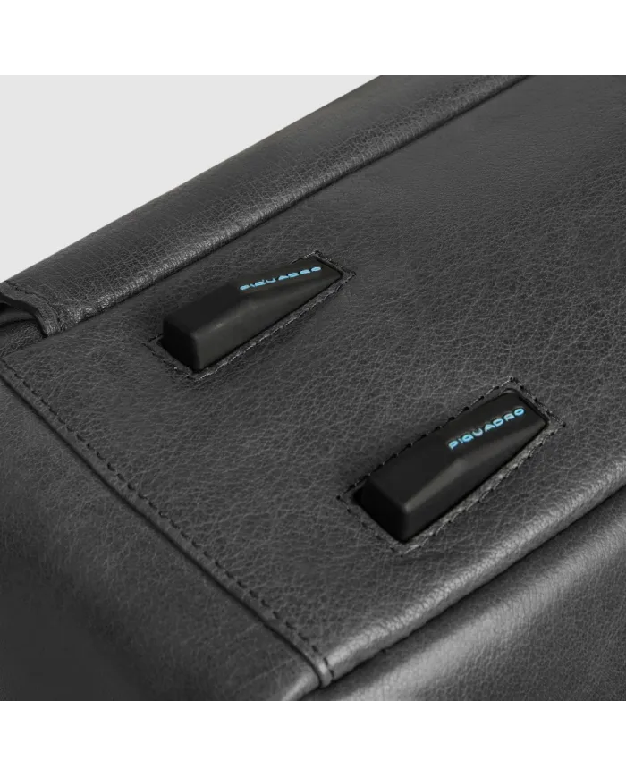 Piquadro Cartella pelle porta pc 15,6" Solm Nero