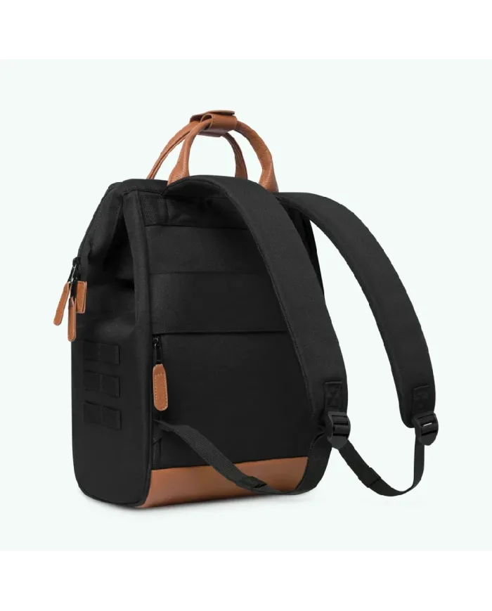 CABAIA Zaino Medio cordura Cologne Nero/Cuoio