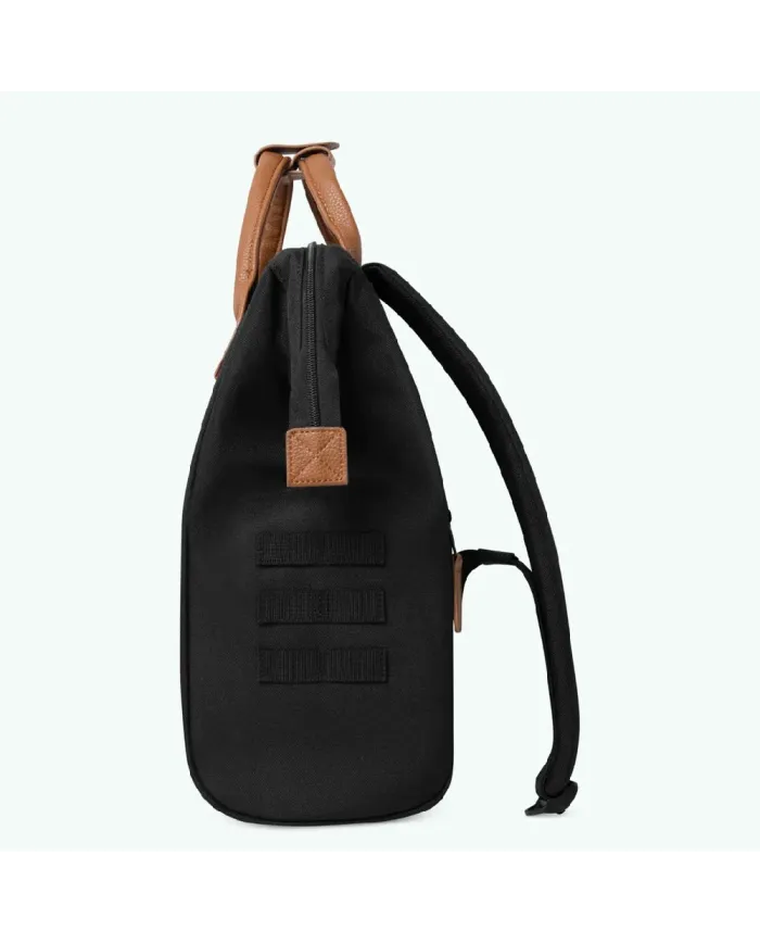 CABAIA Zaino Medio cordura Cologne Nero/Cuoio