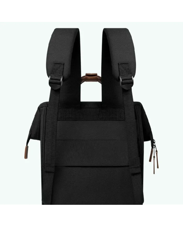 CABAIA Zaino Medio cordura Cologne Nero/Cuoio