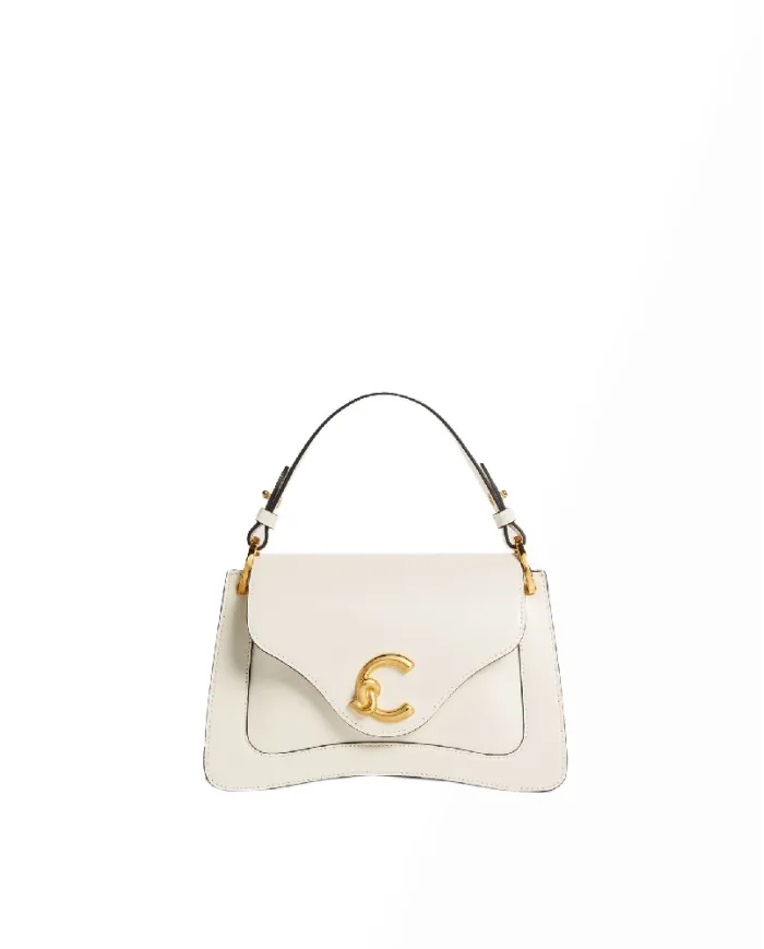 Coccinelle Borsa a mano C-Me Small pelle liscia Bianco