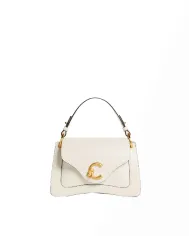 Coccinelle Borsa a mano C-Me Small pelle liscia Bianco