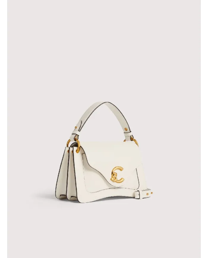 Coccinelle Borsa a mano C-Me Small pelle liscia Bianco