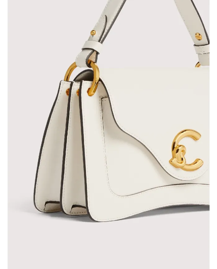 Coccinelle Borsa a mano C-Me Small pelle liscia Bianco