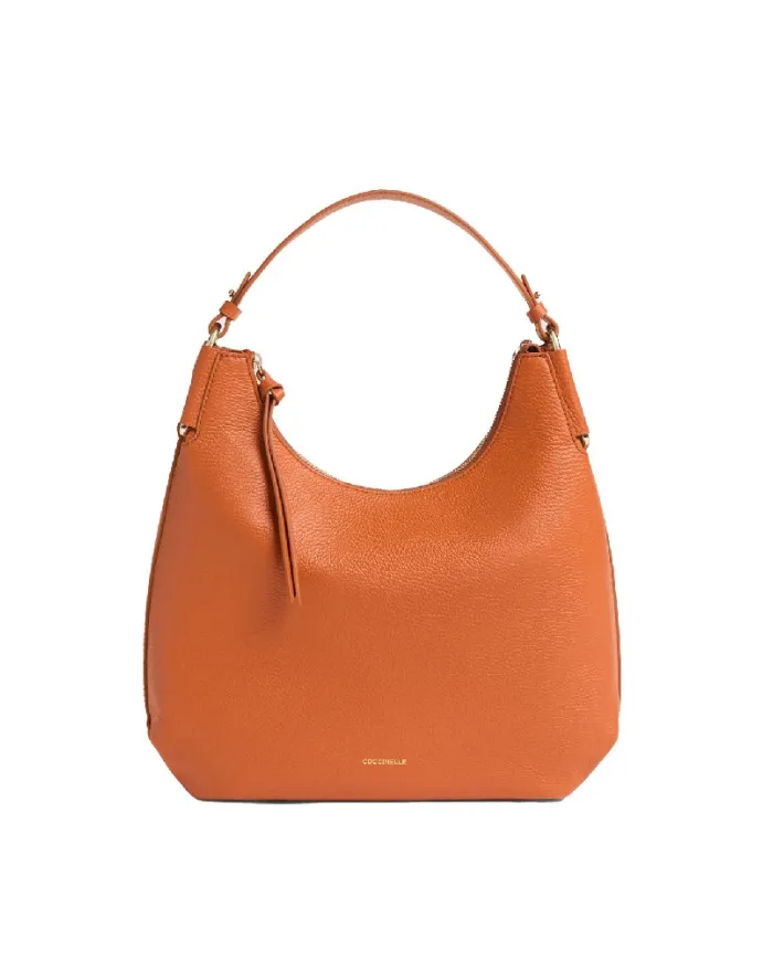 Coccinelle Borsa a Spalla Rebekka Small in pelle Cuoio