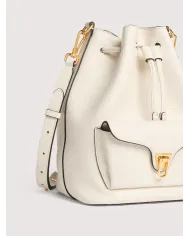 Coccinelle Borsa Secchiello Beat Generation in pelle Bianco