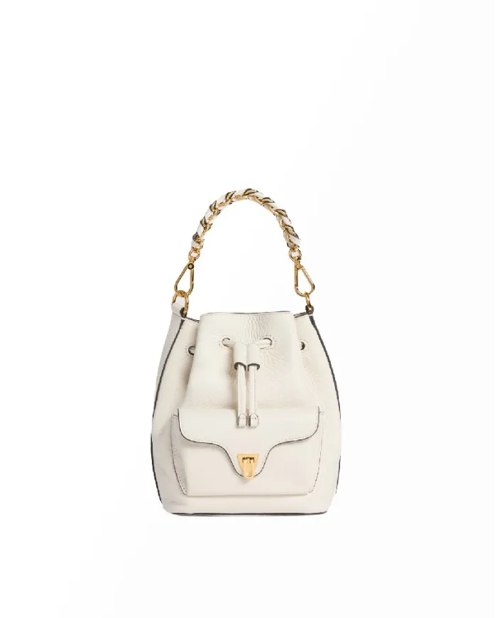 Coccinelle Borsa secchiello Beat generatio small Bianco