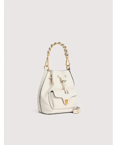 Coccinelle Borsa secchiello Beat generatio small Bianco