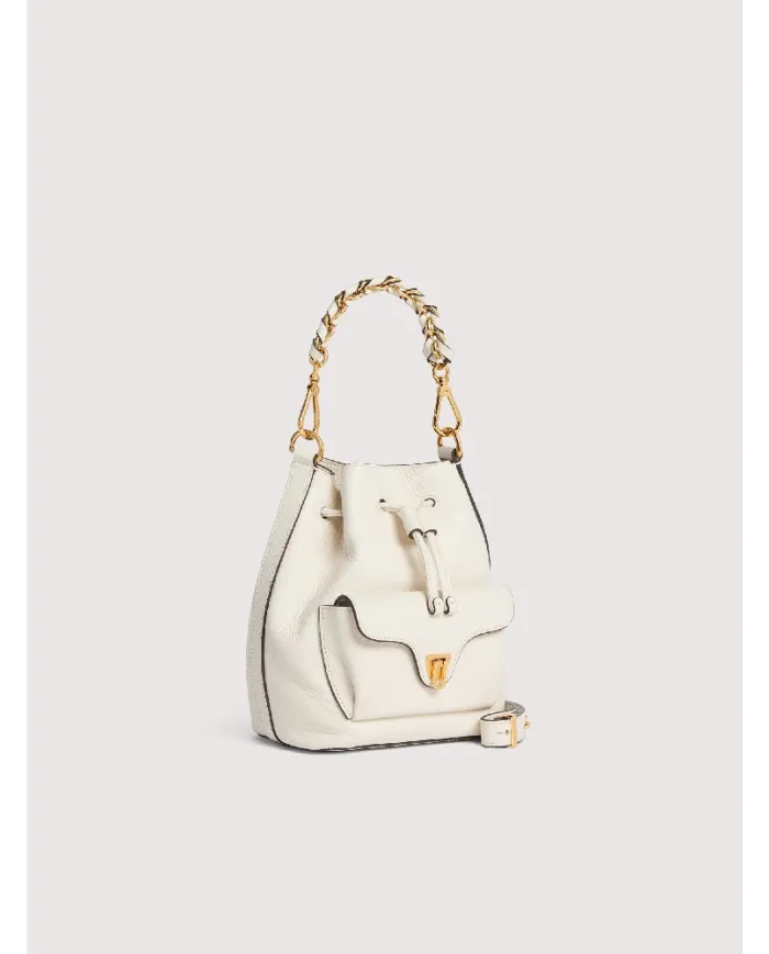 Coccinelle Borsa secchiello Beat generatio small Bianco
