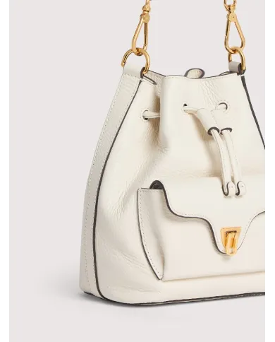 Coccinelle Borsa secchiello Beat generatio small Bianco