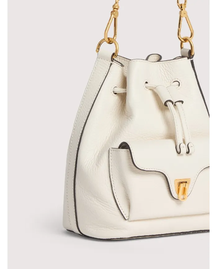 Coccinelle Borsa secchiello Beat generatio small Bianco