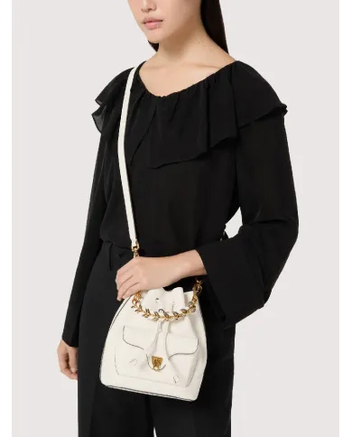 Coccinelle Borsa secchiello Beat generatio small Bianco