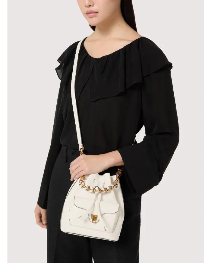 Coccinelle Borsa secchiello Beat generatio small Bianco
