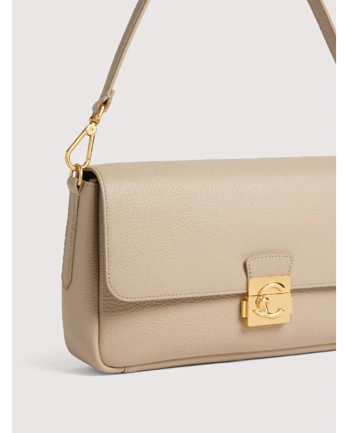 Coccinelle Borsa a tracolla C-Me Lock large Beige