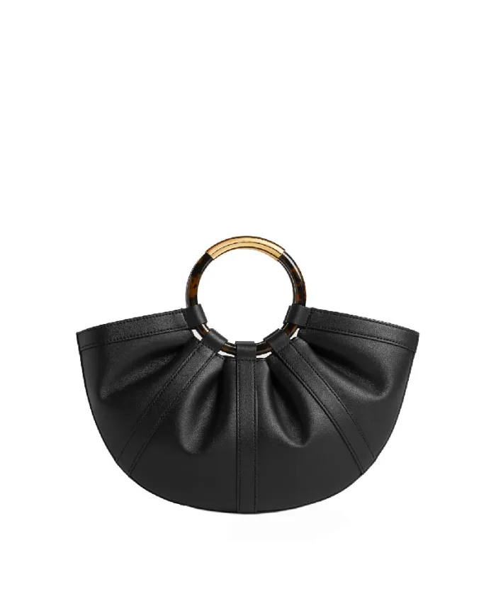 Coccinelle Borsa Shell medium in pelle con tracolla Nero