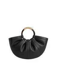 Coccinelle Borsa Shell medium in pelle con tracolla Nero