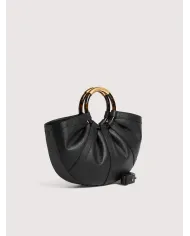 Coccinelle Borsa Shell medium in pelle con tracolla Nero