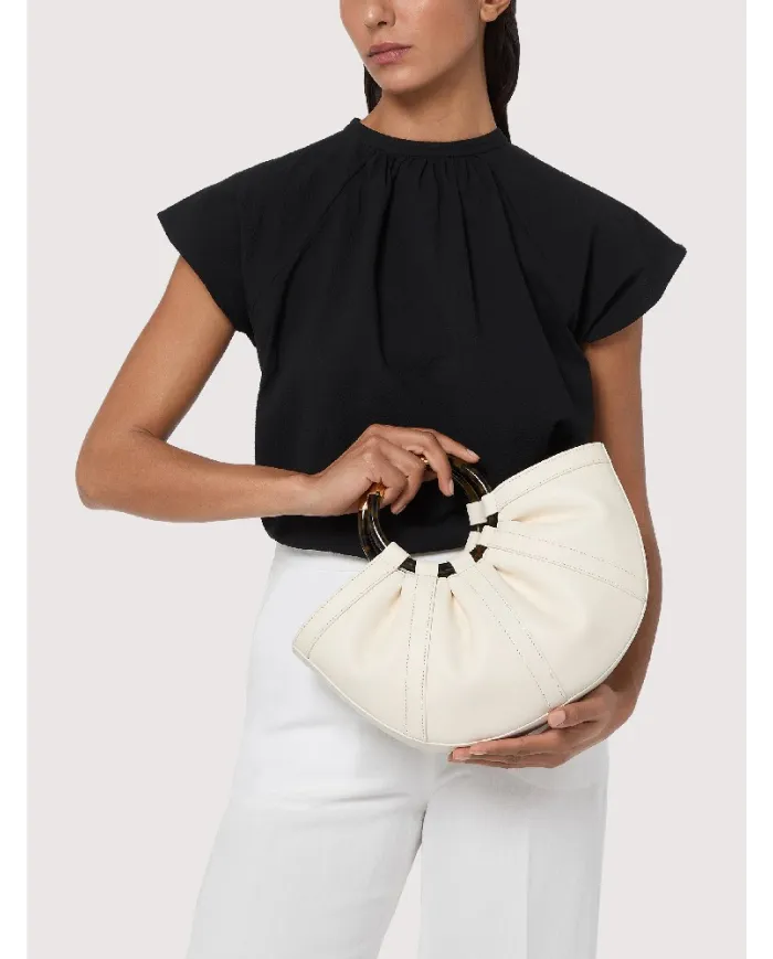 Coccinelle Borsa Shell medium in pelle con tracolla Nero