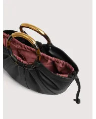 Coccinelle Borsa Shell medium in pelle con tracolla Nero