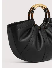 Coccinelle Borsa Shell medium in pelle con tracolla Nero