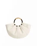 Coccinelle Borsa Shell medium in pelle con tracolla Bianco