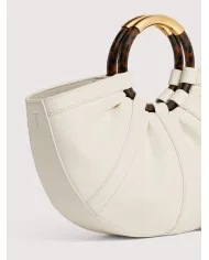 Coccinelle Borsa Shell medium in pelle con tracolla Bianco