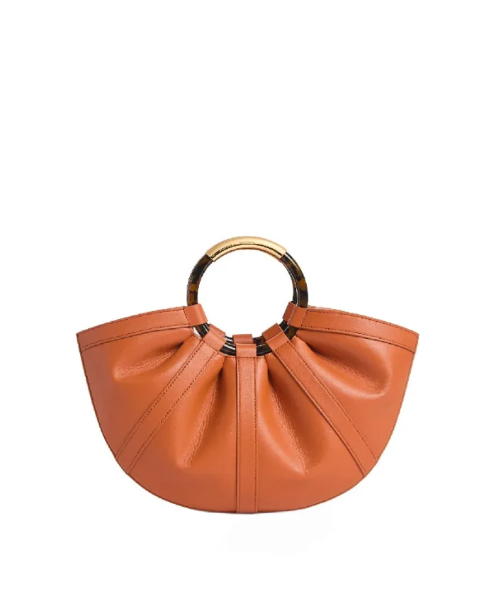 Coccinelle Borsa Shell medium in pelle con tracolla Cuoio