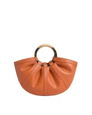 Coccinelle Borsa Shell medium in pelle con tracolla Cuoio