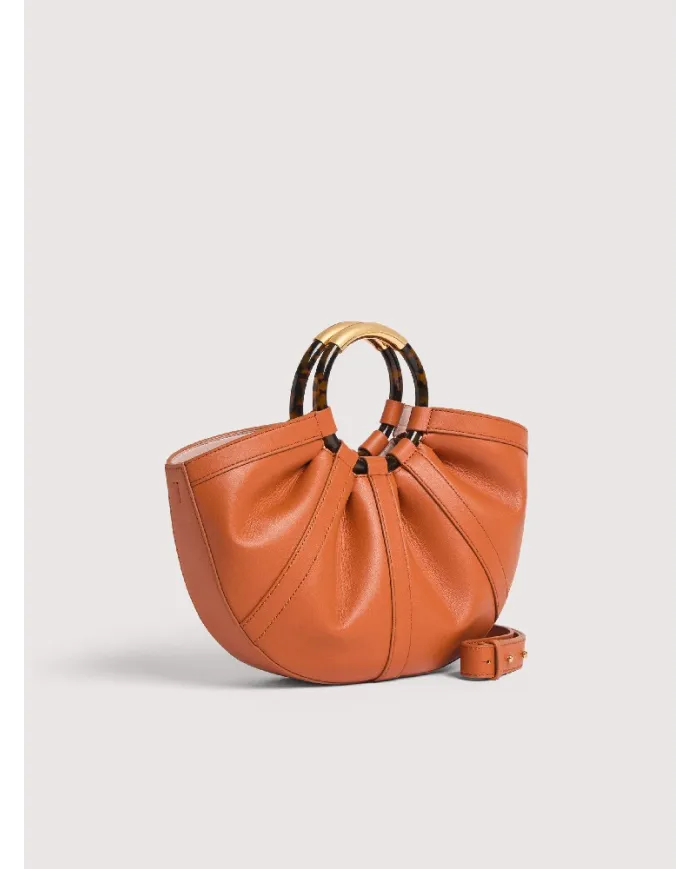 Coccinelle Borsa Shell medium in pelle con tracolla Cuoio