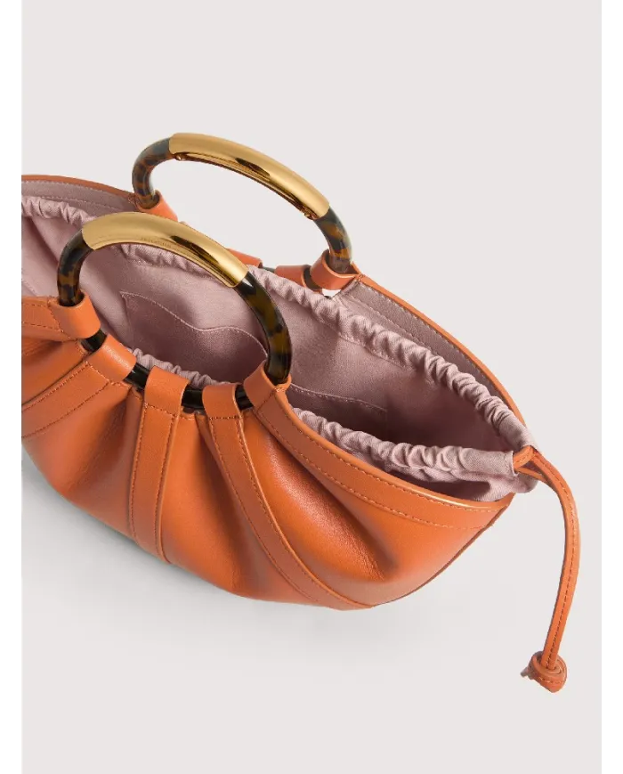 Coccinelle Borsa Shell medium in pelle con tracolla Cuoio