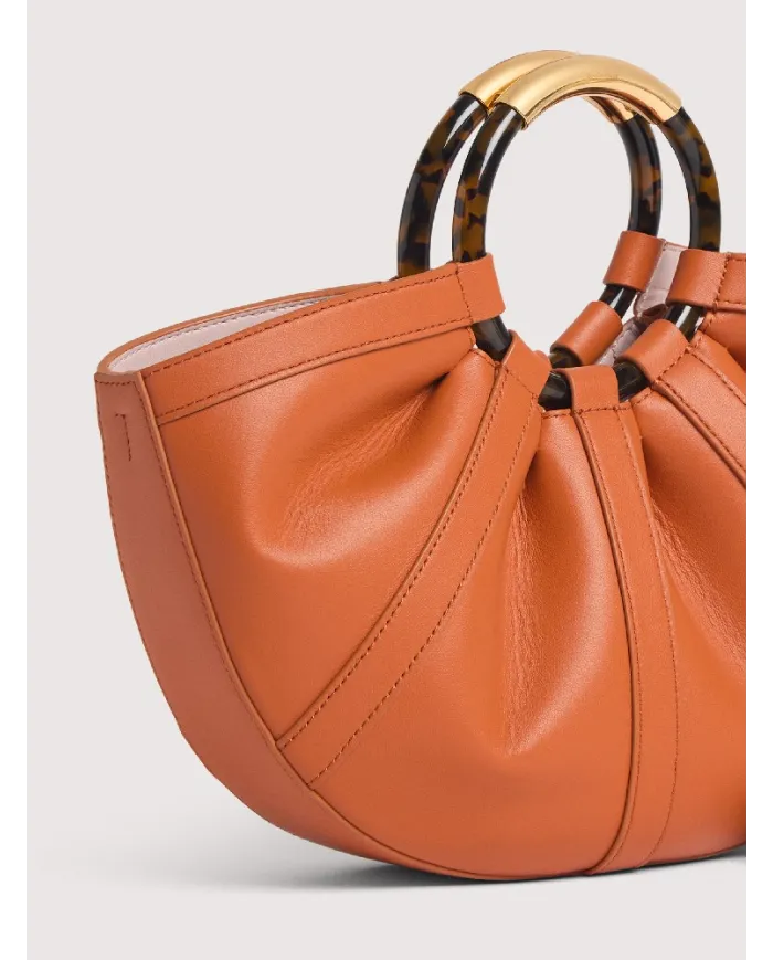 Coccinelle Borsa Shell medium in pelle con tracolla Cuoio