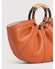 Coccinelle Borsa Shell medium in pelle con tracolla Cuoio