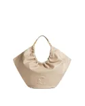 Coccinelle Borsa Smash Large in Pelle con Dettagli Catena Beige