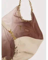 Coccinelle Borsa Smash Large in Pelle con Dettagli Catena Beige