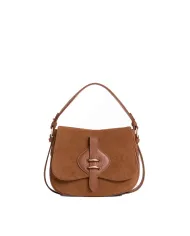 Coccinelle Borsa in pelle Mavery suede small Cognac