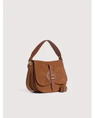 Coccinelle Borsa in pelle Mavery suede small Cognac