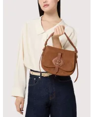 Coccinelle Borsa in pelle Mavery suede small Cognac