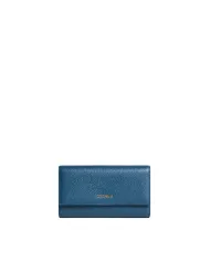 Coccinelle Portafoglio grande in pelle "Metallic soft" Avio