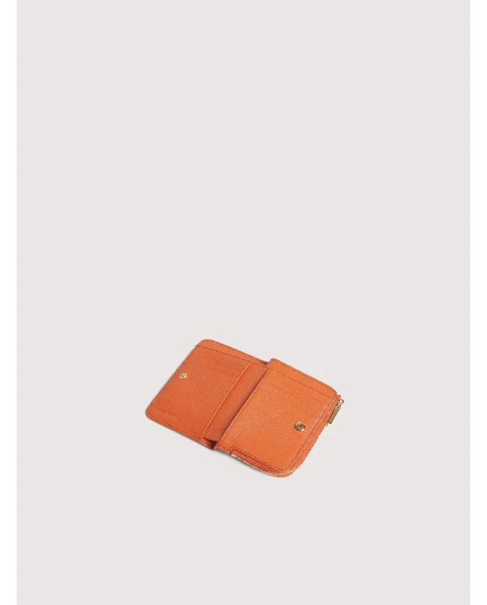 Coccinelle Portafoglio piccolo in pelle Metallic Soft Cuoio