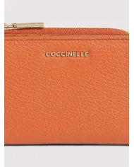 Coccinelle Portafoglio piccolo in pelle Metallic Soft Cuoio