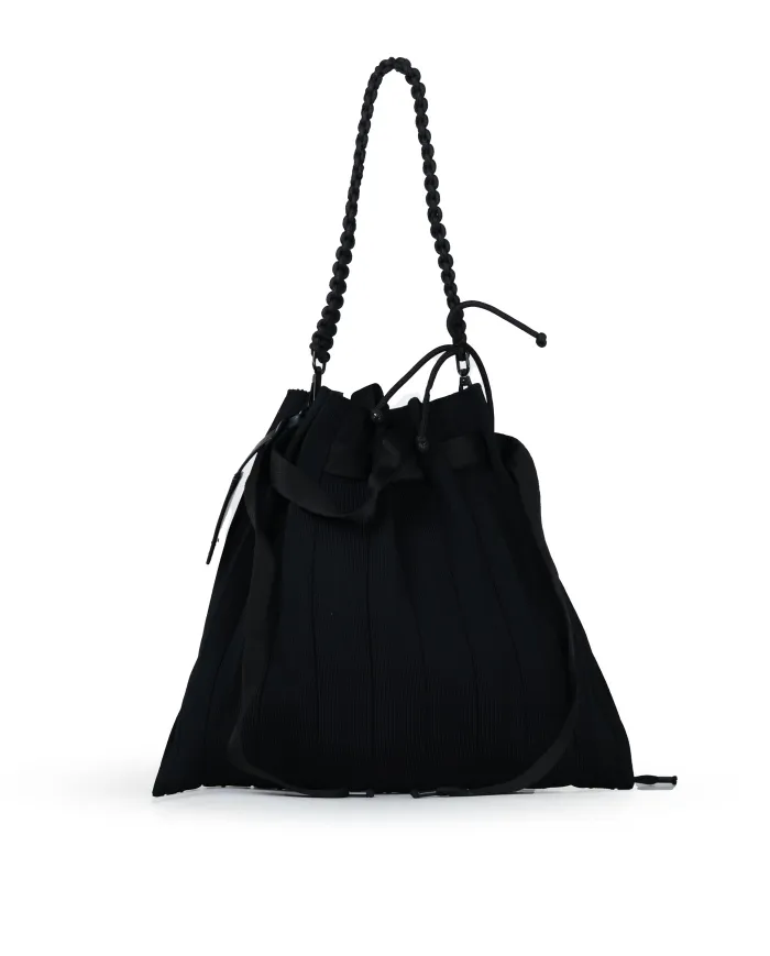 FRI-YAY Borsa a tracolla plisse Nero