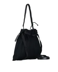 FRI-YAY Borsa a tracolla plisse Nero