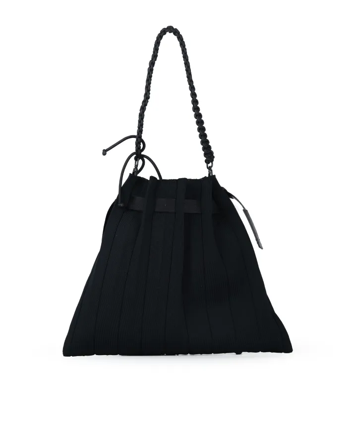 FRI-YAY Borsa a tracolla plisse Nero
