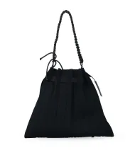 FRI-YAY Borsa a tracolla plisse Nero