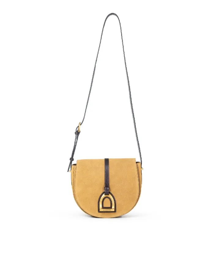 La Martina Borsa bandoliera scamosciata Cognac/Testa moro
