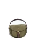La Martina Borsa bandoliera Sienna in suede Verde/Testa moro